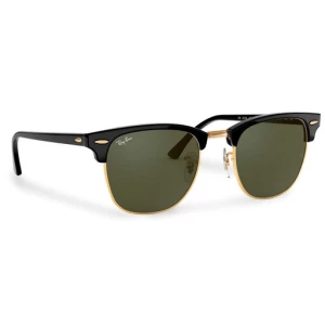 Okulary przeciwsłoneczne Ray-Ban Clubmaster 0RB3016 W0365 Black/Green Classic