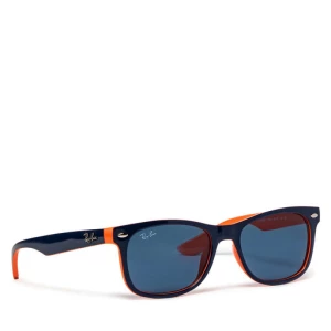 Okulary przeciwsłoneczne Ray-Ban Junior New Wayfarer 0RJ9052S 178/80 Blue On Orange/Blue