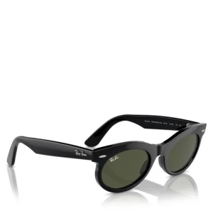 Okulary przeciwsłoneczne Ray-Ban Wayfarer Oval 0RB2242 901/31 Black/Green
