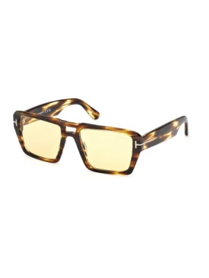 Okulary przeciwsłoneczne Redford żółte fotochromowe Havana Tom Ford