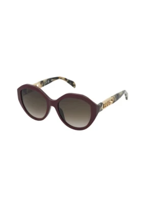 Okulary przeciwsłoneczne Shiny Bordeaux z brązowymi soczewkami Gradient Tous