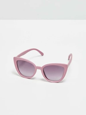 Okulary przeciwsłoneczne typu kocie oko - różowe Moodo