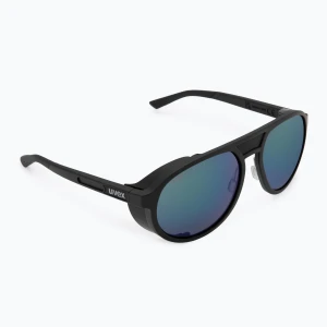 Okulary przeciwsłoneczne UVEX MTN Classic Pure black matt / mirror green