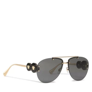 Okulary przeciwsłoneczne Versace 0VE2250 100287 Gold/Dark Grey