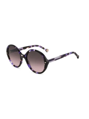 Okulary przeciwsłoneczne Violet Havana z brązowymi różowymi soczewkami Carolina Herrera