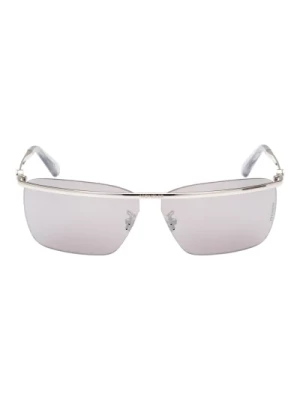 Okulary przeciwsłoneczne w kolorze srebrnym dla kobiet Moncler