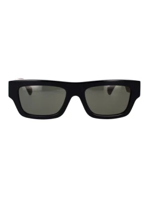 Okulary przeciwsłoneczne w kształcie prostokąta z odważnym obramowaniem z acetatu i eleganckimi ramionami z logo GG Gucci