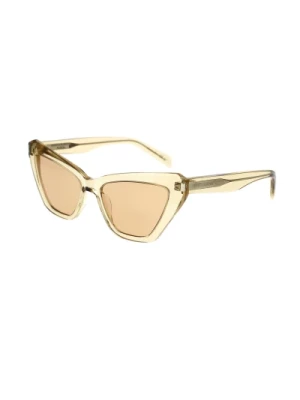 Okulary przeciwsłoneczne w stylu kocich oczu z ozdobnym detalemarożnym Saint Laurent