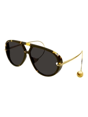 Okulary przeciwsłoneczne w złotej oprawie Bottega Veneta