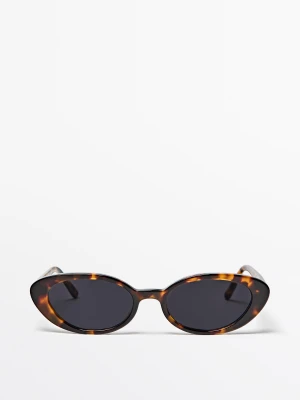 Okulary Przeciwsłoneczne Z Efektem Rogowym - Brązowy - - Massimo Dutti - Female