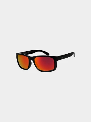 Okulary przeciwsłoneczne z multibarwną powłoką uniseks - granatowe 4F
