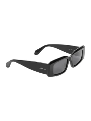 Okulary przeciwsłoneczne z octanu Czarny Szary Styl Alaïa
