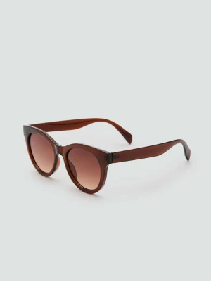 Okulary przeciwsłoneczne z okrągłymi oprawkami brązowy - Kobieta - Rozmiar uniwersalny - MANGO