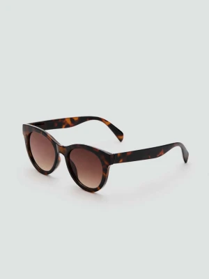 Okulary przeciwsłoneczne z okrągłymi oprawkami czekoladowy - Kobieta - Rozmiar uniwersalny - MANGO