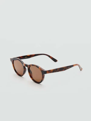 Okulary przeciwsłoneczne z okrągłymi oprawkami czekoladowy - Kobieta - Rozmiar uniwersalny - MANGO