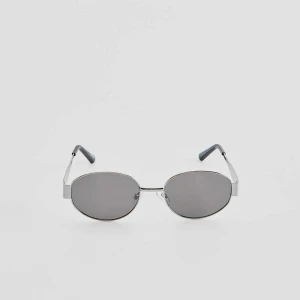 Okulary przeciwsłoneczne z owalnymi szkłami srebrne House