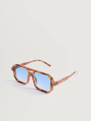 Okulary przeciwsłoneczne Zign By Zalando brązowy melanż