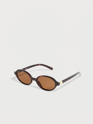 Okulary przeciwsłoneczne Zign By Zalando brązowy melanż