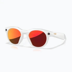 Okulary z kamerą Oakley Meta HSTN warm grey / prizm ruby Biały