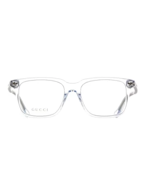 Okulary z Kwadratową Ramą z Acetatowymi Szczegółami Gucci