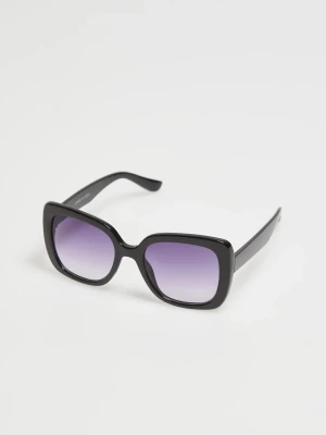 Okulary z kwadratowymi oprawkami czarne Moodo