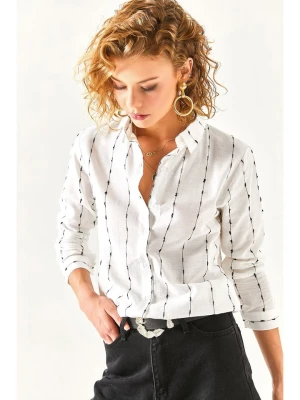 Olalook Bluzka w kolorze białym rozmiar: M