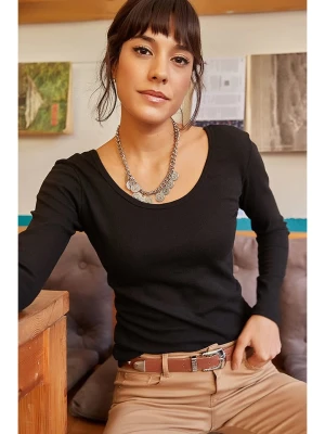 Olalook Bluzka w kolorze czarnym rozmiar: L
