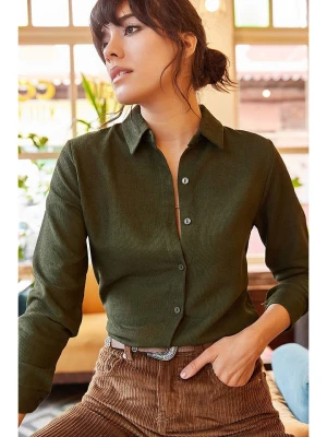 Olalook Koszula w kolorze ciemnozielonym rozmiar: XL