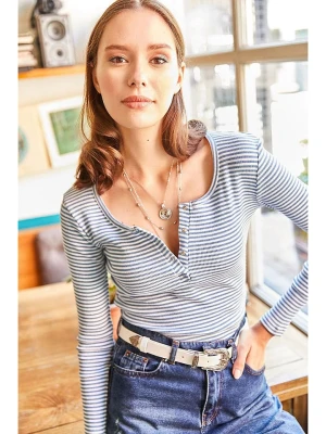 Olalook Koszulka w kolorze błękitno-białym rozmiar: XL