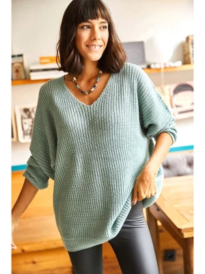 Olalook Sweter w kolorze miętowym rozmiar: onesize