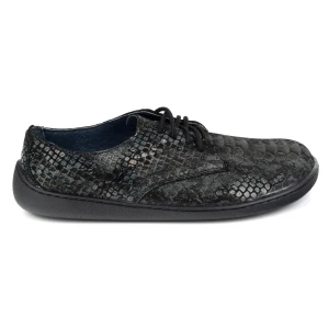 Olivier Barefoot Damskie minimalistyczne sneakersy 1288POL wąż czarne