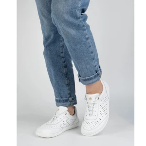 Olivier Barefoot Damskie minimalistyczne sneakersy 1769POL ażurowe białe