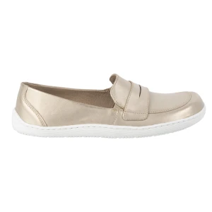Olivier Barefoot Eleganckie Damskie minimalistyczne mokasyny skórzane 1280 złote złoty