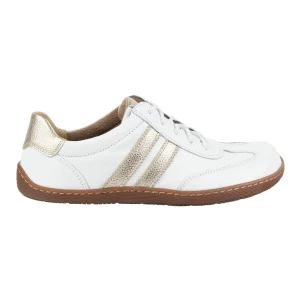 Olivier Buty Barefoot damskie skórzane minimalistyczne 1287 białe ze złotym sneakersy