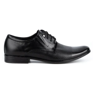 Olivier Buty męskie eleganckie skórzane 302T3 czarne