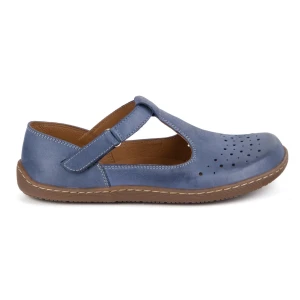Olivier Damskie buty barefoot ze skóry naturalnej 1283 granatowe niebieskie