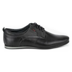 Olivier Eleganckie buty męskie do jeansów 731 czarne