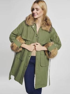 Zdjęcie produktu Oliwkowa parka damska na jesień OCHNIK