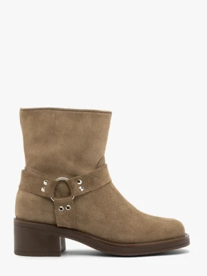 Oliwkowe botki biker boots Ryłko