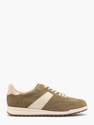 Oliwkowe sznurowane półbuty damskie Ryłko