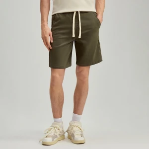 Oliwkowe szorty relaxed fit na gumce z troczkami House