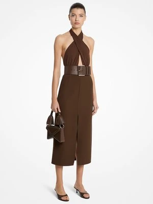 Ołówkowa spódnica z wełnianej krepy MICHAEL KORS COLLECTION