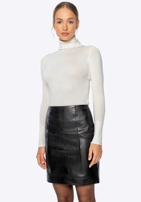 Ołówkowa spódnica ze skóry naturalnej czarna Wittchen