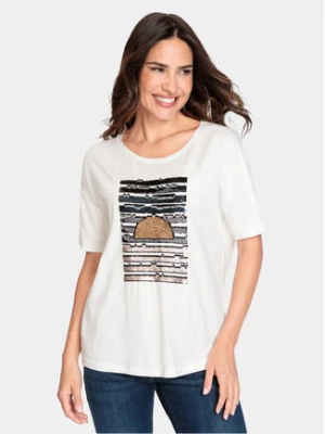 Olsen T-Shirt 11104751 Biały Relaxed Fit