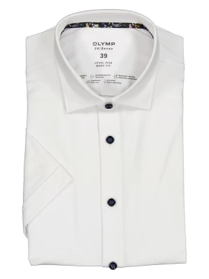 OLYMP Koszula "24/7 Level 5" - Body fit - w kolorze białym rozmiar: 39