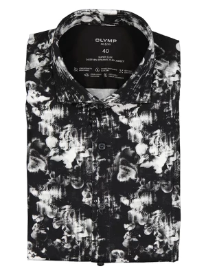 OLYMP Koszula "24/7 No 6 six" - Super Slim fit - w kolorze czarno-białym rozmiar: 38