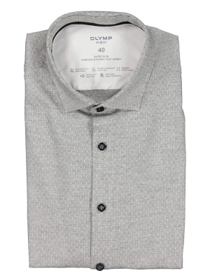 OLYMP Koszula "24/7 No 6 six" - Super Slim fit - w kolorze jasnoszarym rozmiar: 40