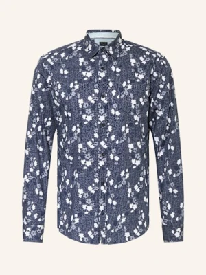 Olymp Koszula Casual Regular Fit W Stylu Jeansowym blau