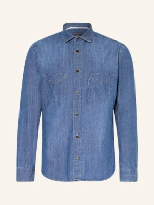 Olymp Koszula Jeansowa Casual Fit blau