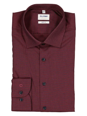 OLYMP Koszula "Level 5" - Body fit - w kolorze bordowym rozmiar: 41
